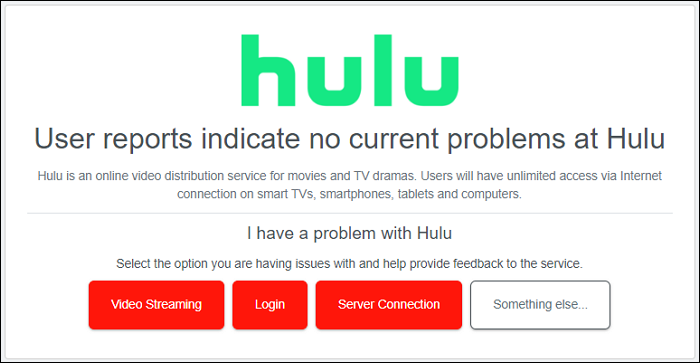 check hulu status