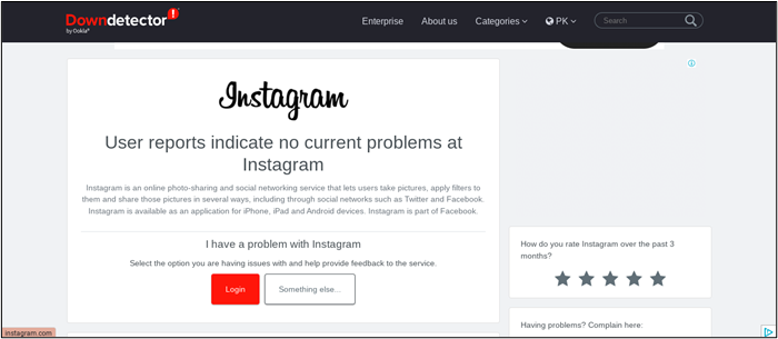 Check instagram servers