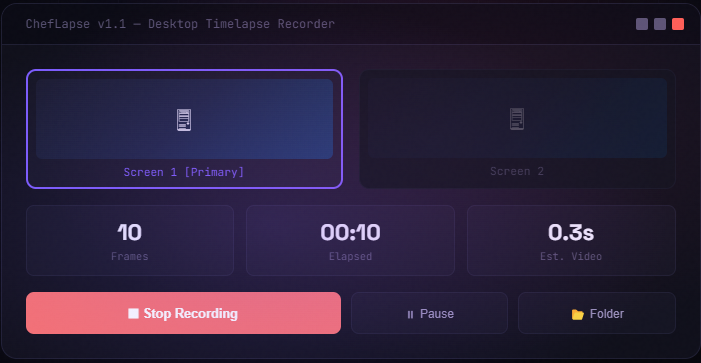 cheflapse interface