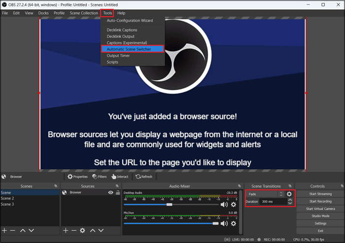 Choose Automatic Scene Switcher