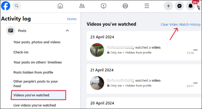 Wählen Sie Verlauf der Videoüberwachung auf dem PC löschen