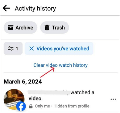Wählen Sie Verlauf der Videoüberwachung löschen