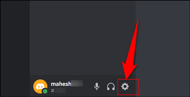 Wählen Sie die Schaltfläche Einstellungen auf Discord