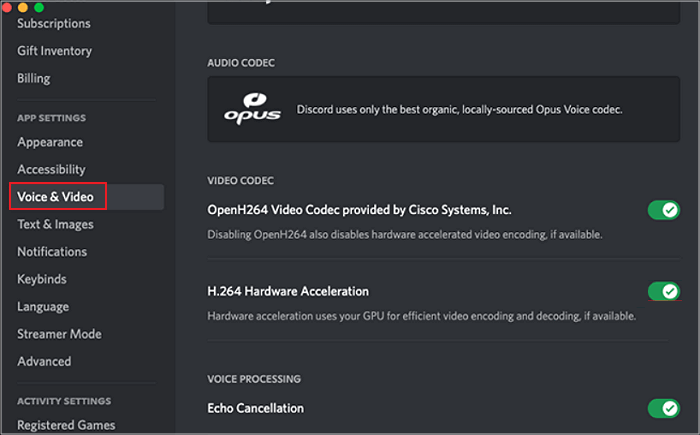 Klicken Sie auf Sprache & Video