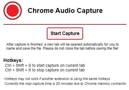 chrome audio capture extension