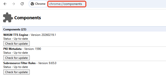 chrome components