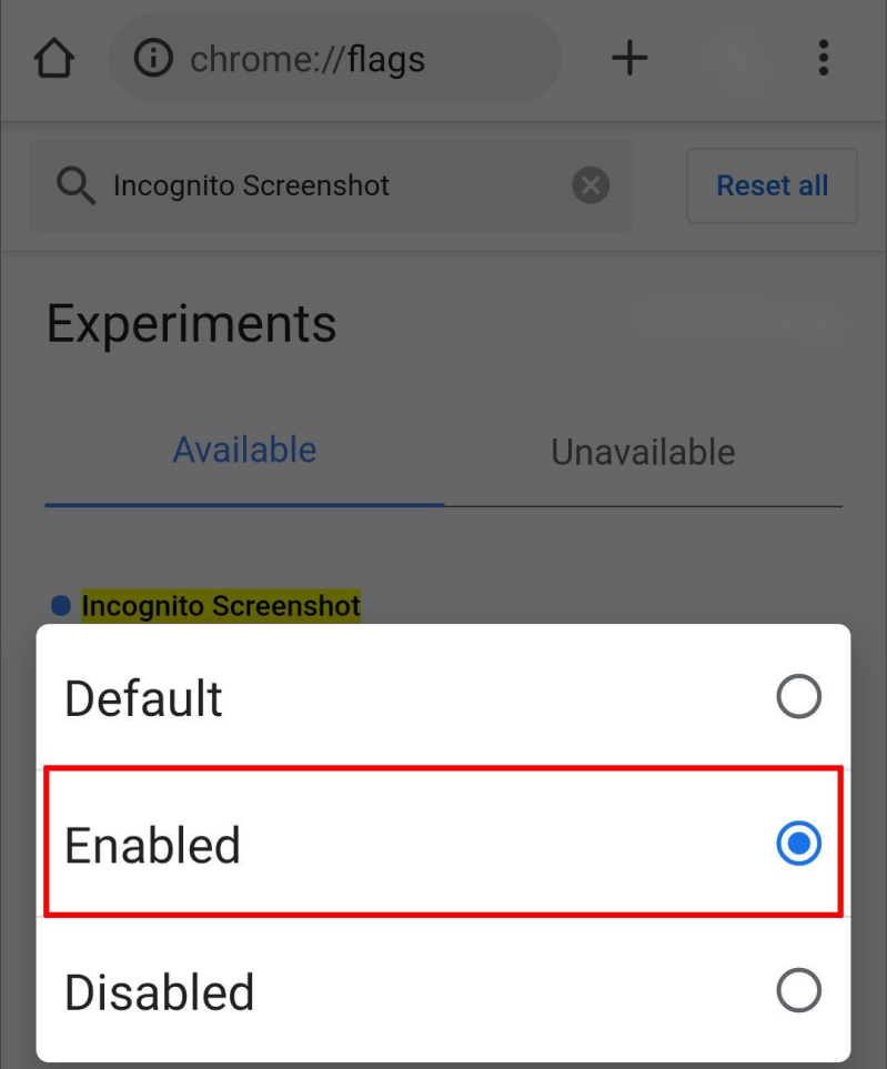 chrome flags screenshots