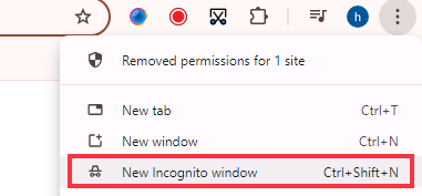 modo anônimo do chrome