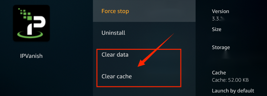 borrar datos caché firestick