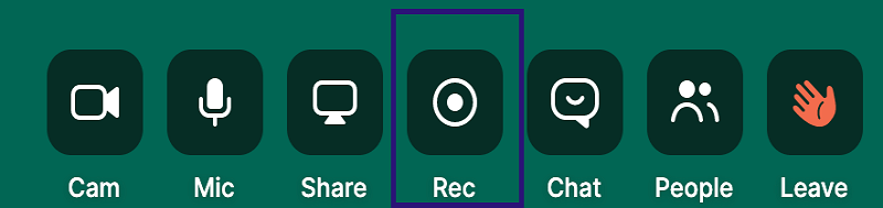 zum Aufnehmen auf rec klicken