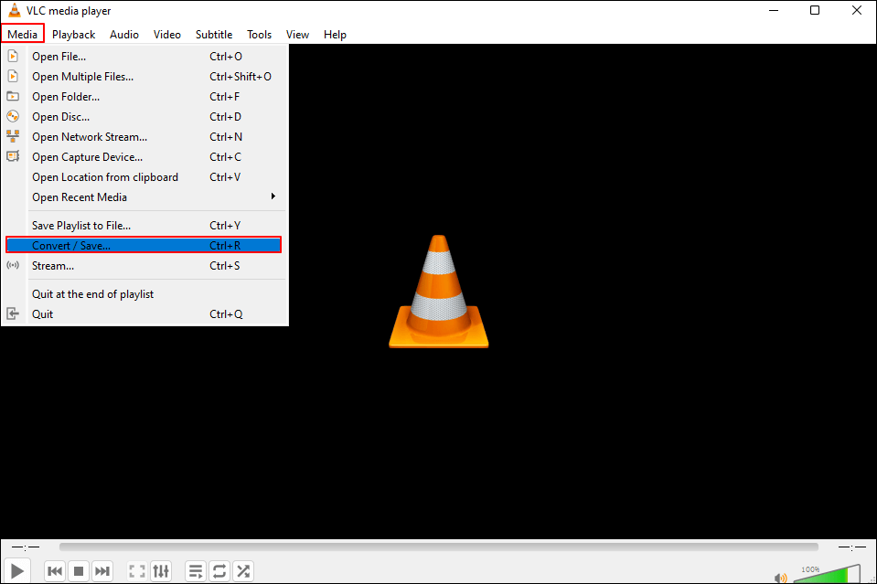 Klicken Sie auf VLC Media Convert, um die Datei zu speichern