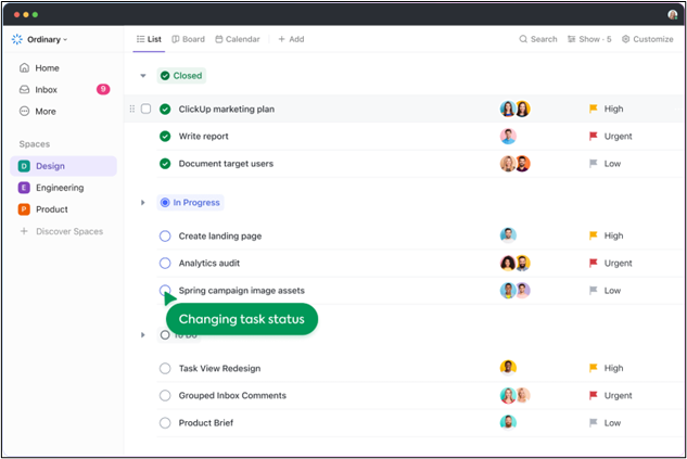 Herramienta ClickUp AI para notas de reuniones