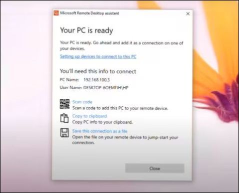 Configura los ajustes de RV para el asistente de escritorio.