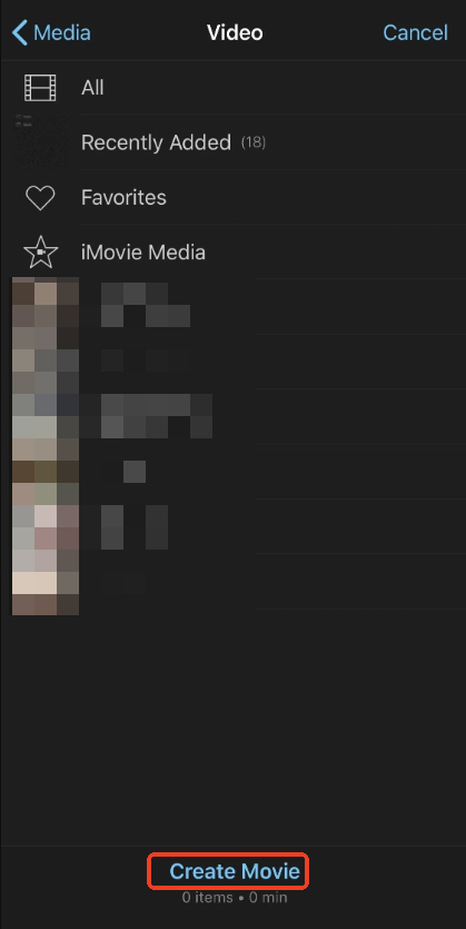 create movie in imovie