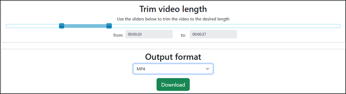 cuttertube trim video length