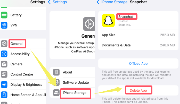 apagar snapchat no ios