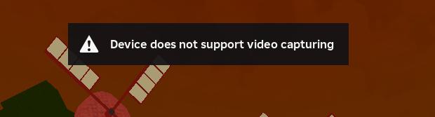 device not support video recording