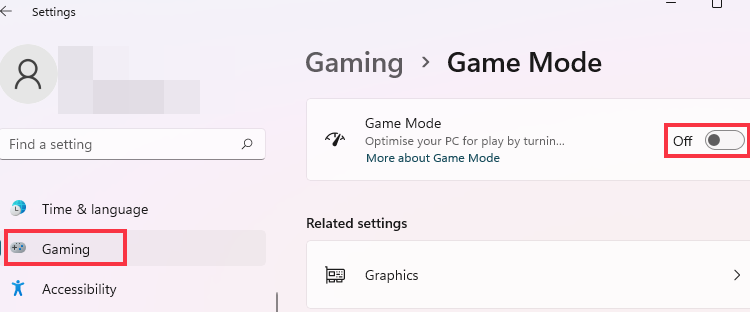 disable game mode on windows