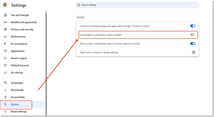 disable hardware acceleration