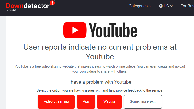 Downdetektor-YouTube-Serverstatus