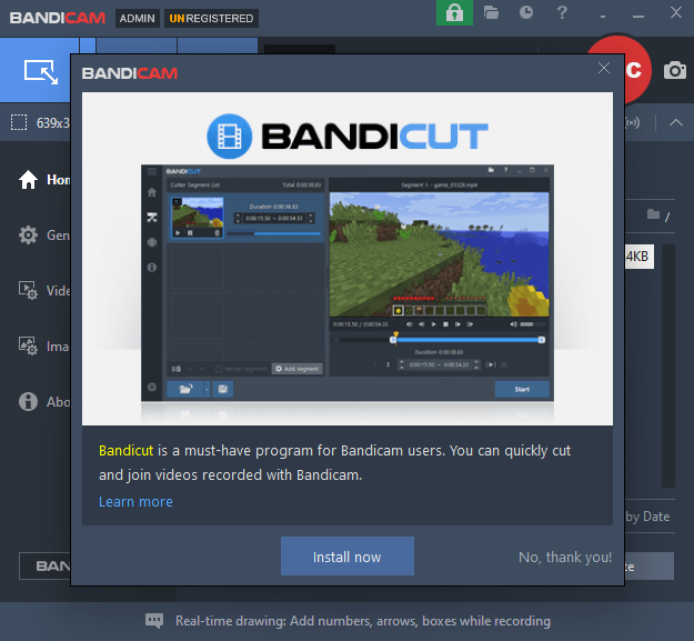 bandicut on bandicam