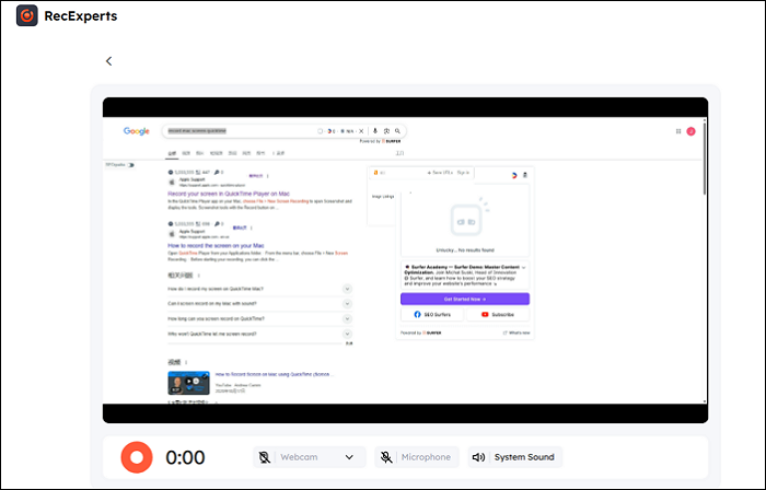 EaseUS Online screen recorder