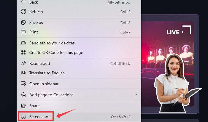 edge built in screenshot feature