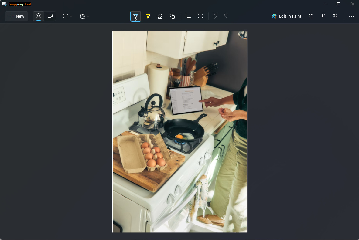 edit snipping tool screenshot