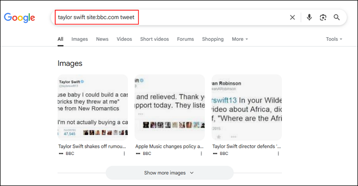eingebetteter Twitter-Link