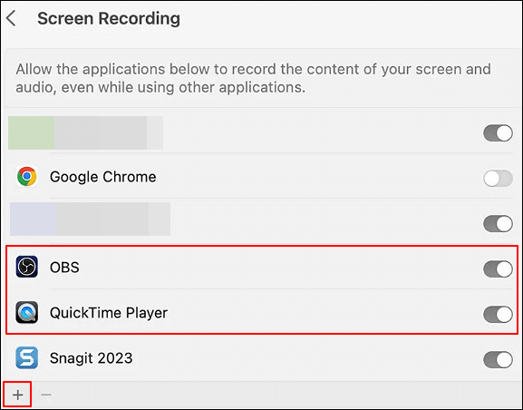 enable app screen recording on mac