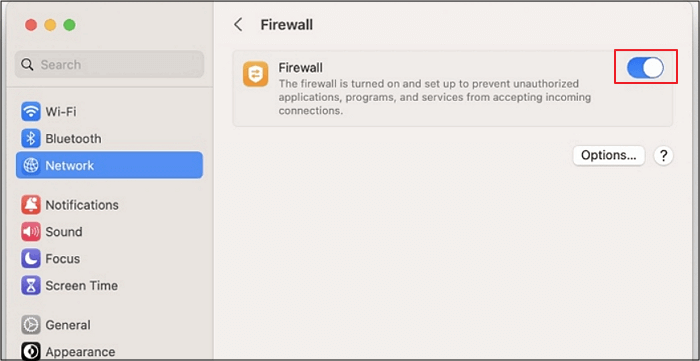 Firewall auf dem Mac aktivieren