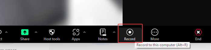 enable recording in zoom