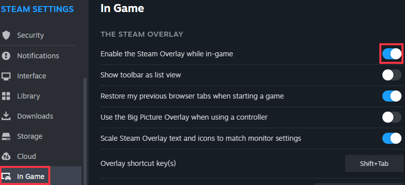 Steam-Aufnahme-Overlay aktivieren