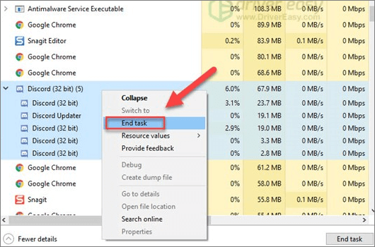 End All Running Discord Tasks