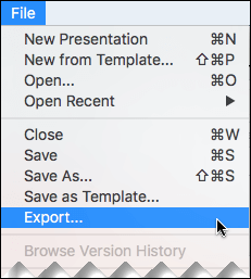 export powerpoint recording mac