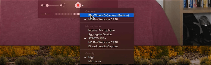 quicktime internal audio recording