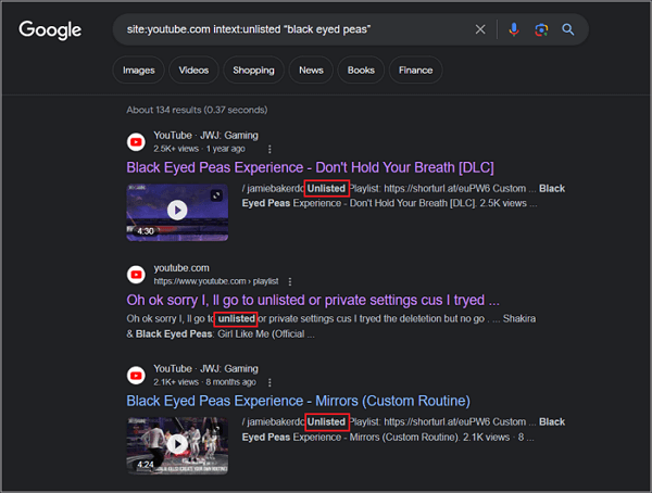 So finden Sie nicht gelistete YouTube-Videos über Google
