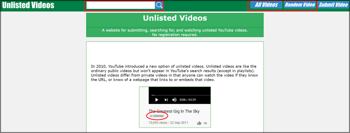 Wie man nicht gelistete YouTube-Videos ohne Links findet