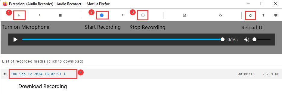 firefox audio recorder extension