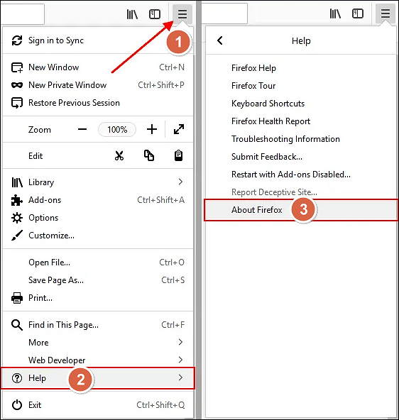 Firefox sucht nach Updates