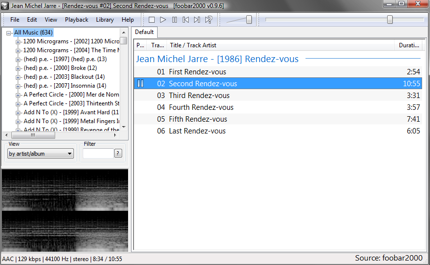 foobar2000 interface