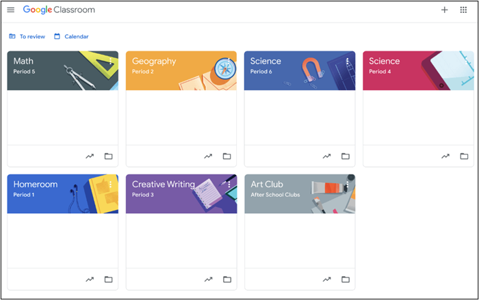 Google Classroom Vorschau