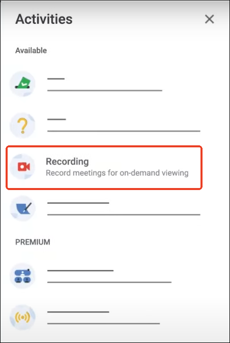 google meet recording