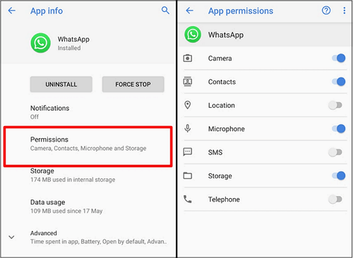 App-Berechtigungen prüfen Android