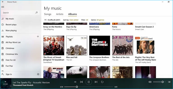 groove-music-music-player