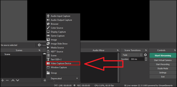 dispositivo de captura de vídeo