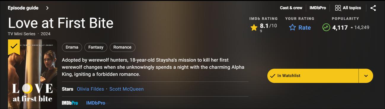 imdb rating love at first bite