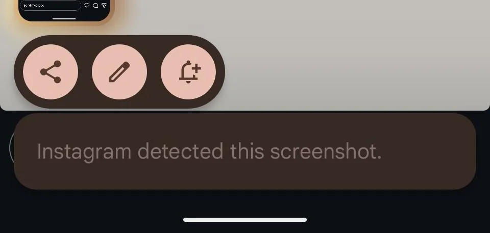instagram detected this screenshots