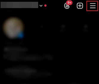 ícone do menu do instagram
