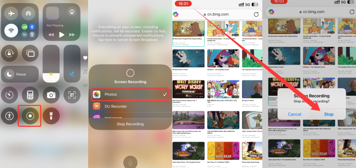 ios recording feature